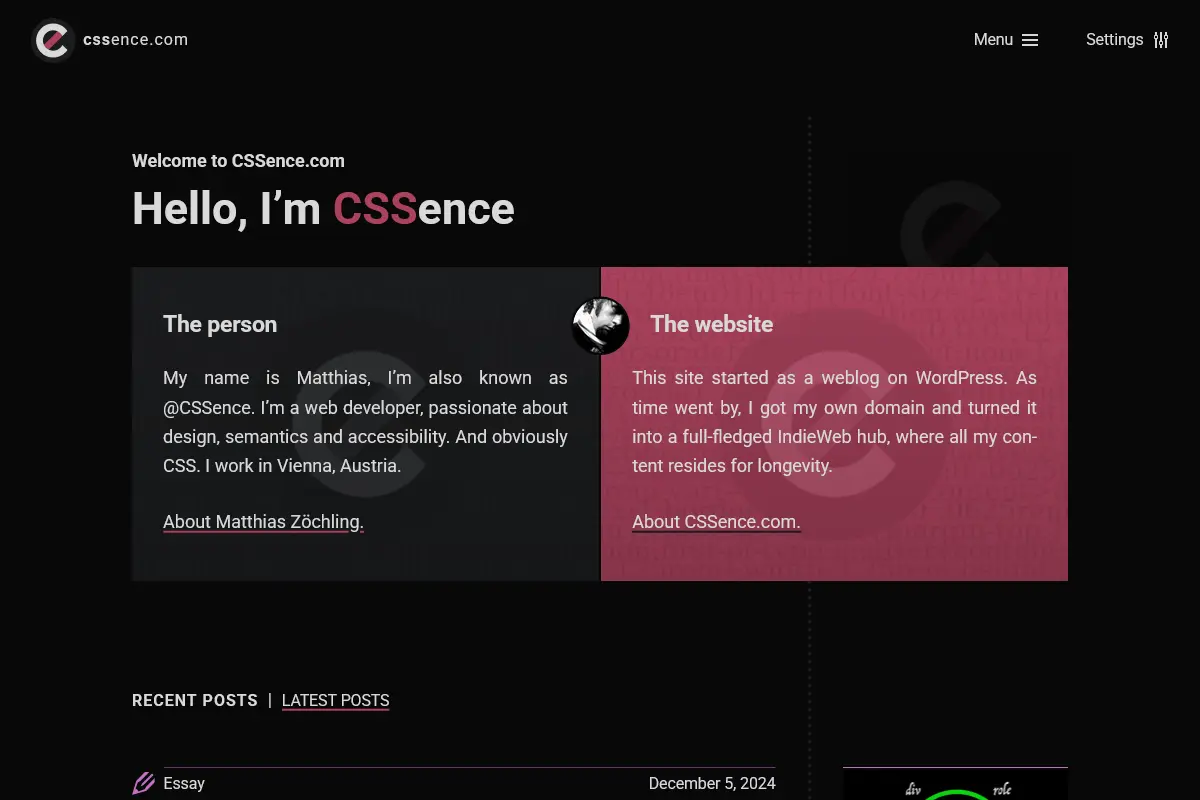 Again in Advanced page style, but in dark color scheme.