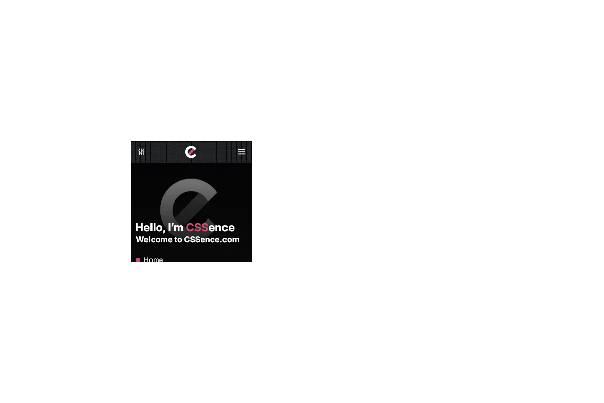 Elegant page style, but on tiny viewport, could be a smartwatch.