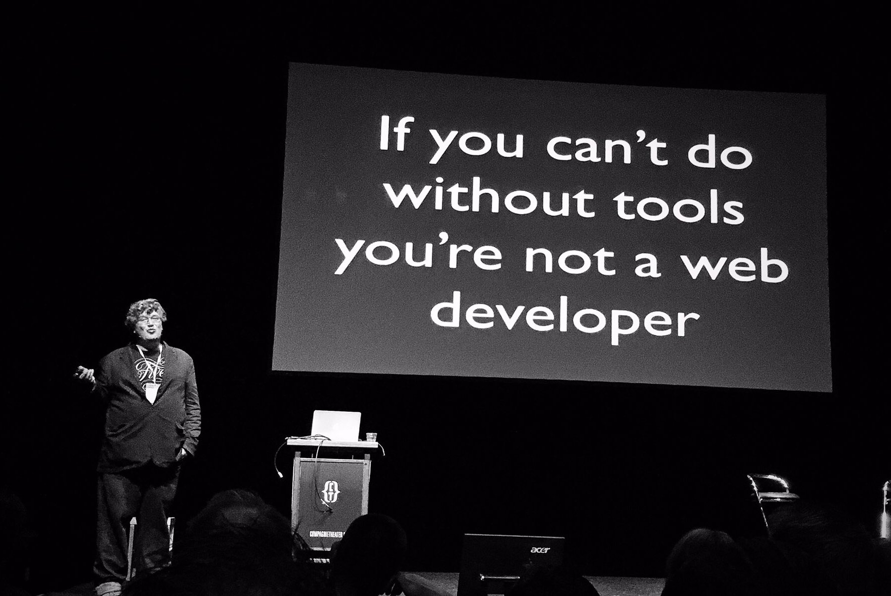 If you can’t do it without tools, you’re not a web developer